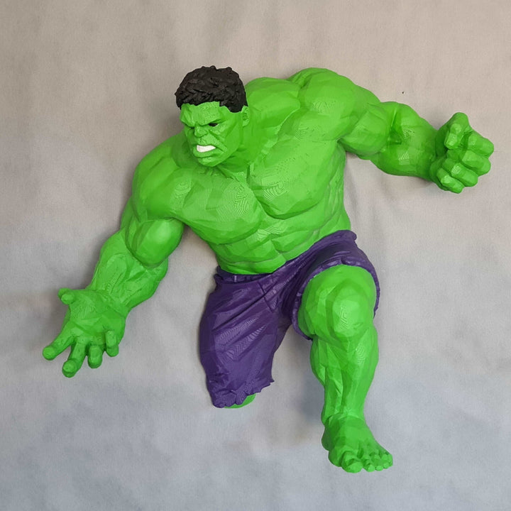 Escultura de pared Hulk LowPoly (Fan Art)