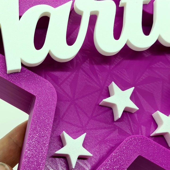 Estrella con Nombre Personalizado Impresa en 3D - Un Universo de Colores a Elegir