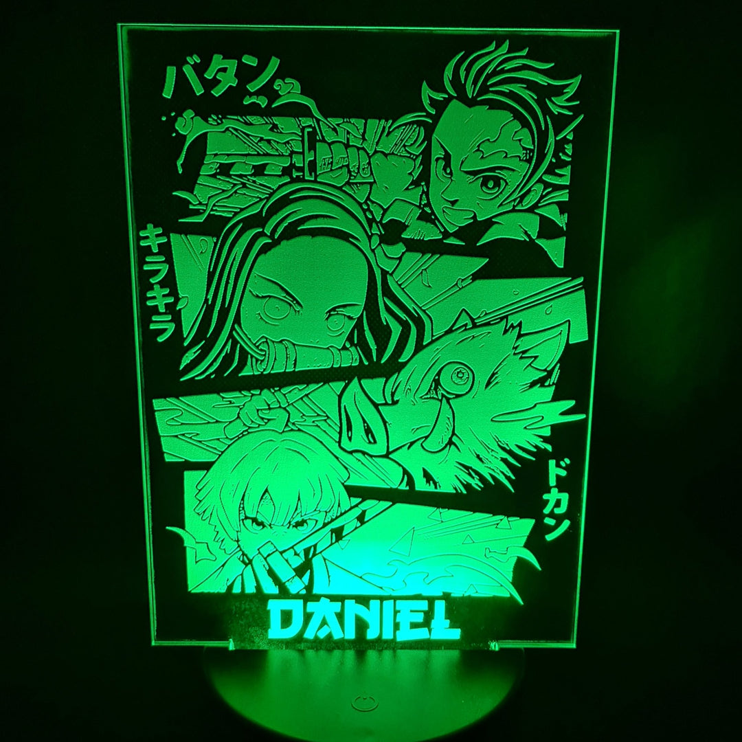 ¡Revive la Épica de Kimetsu no Yaiba con Nuestra Lámpara LED Personalizada!