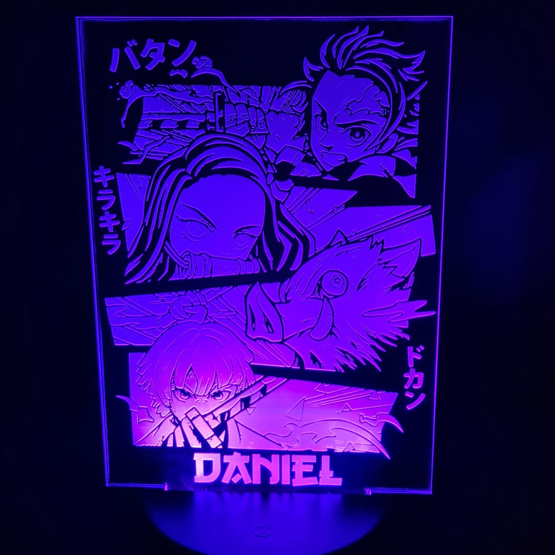 ¡Revive la Épica de Kimetsu no Yaiba con Nuestra Lámpara LED Personalizada!