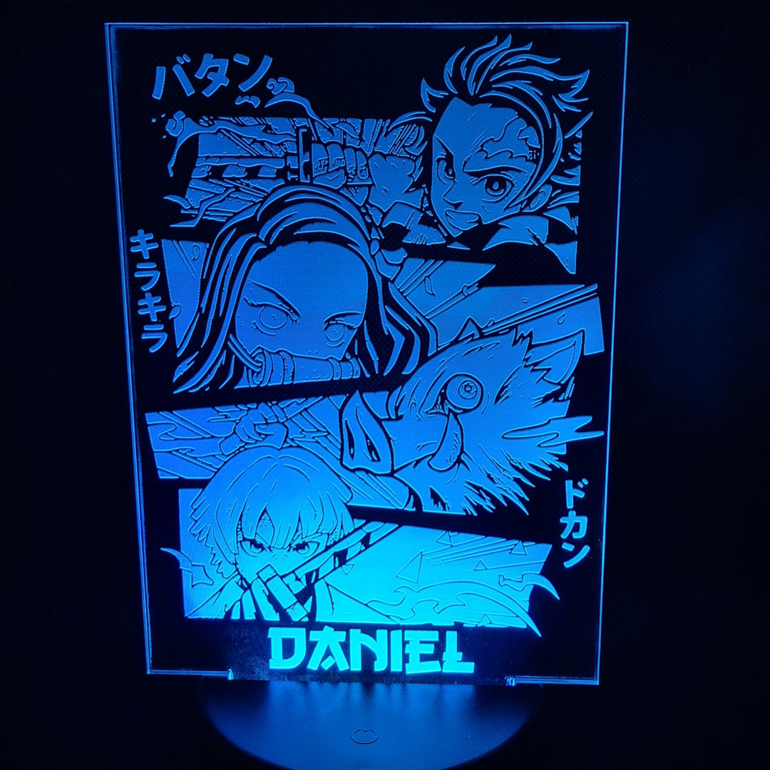 ¡Revive la Épica de Kimetsu no Yaiba con Nuestra Lámpara LED Personalizada!