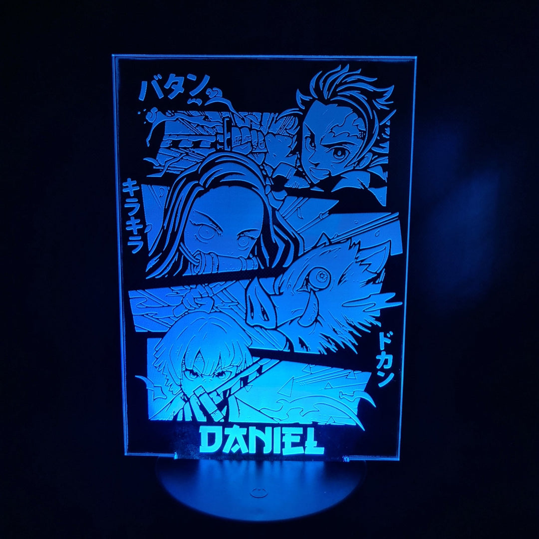 ¡Revive la Épica de Kimetsu no Yaiba con Nuestra Lámpara LED Personalizada!