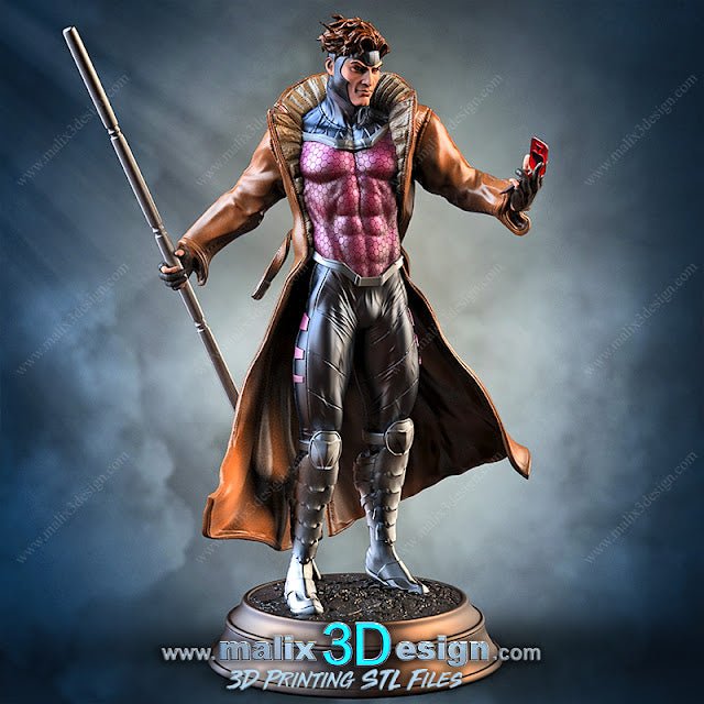 GAMBIT X-MEN BY MALIX3DESING (Unpainted Assembly Kit) / Painted to order!