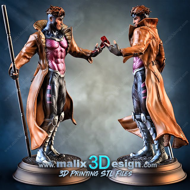 GAMBIT X-MEN BY MALIX3DESING (Unpainted Assembly Kit) / Painted to order!