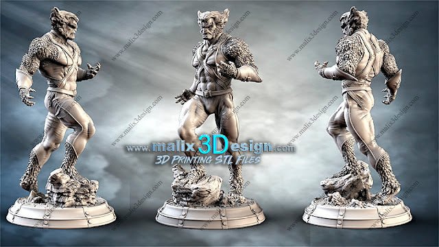 THE BEAST X-MAN BY MALIX3DESING (Unpainted Assembly Kit) / Painted on request!