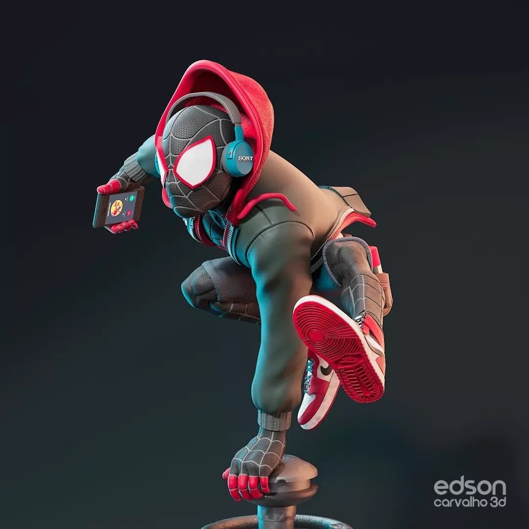 Figura de Resina Spiderman Miles Morales: Calidad Premium para Verdaderos Fans de Marvel