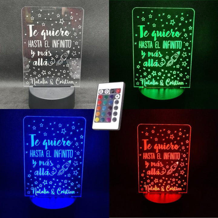 Regalo Romántico: Lámpara LED Personalizada con 16 Colores y Control Remoto - ¡Ilumina tus Momentos Especiales!