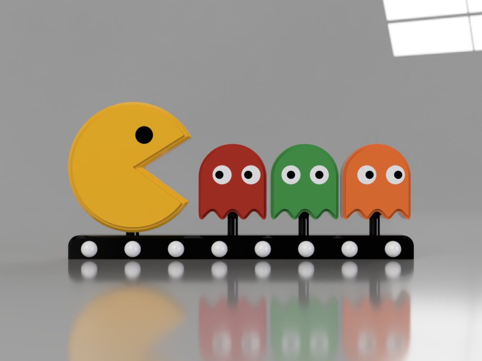 Lámpara led inspirada en PacMan