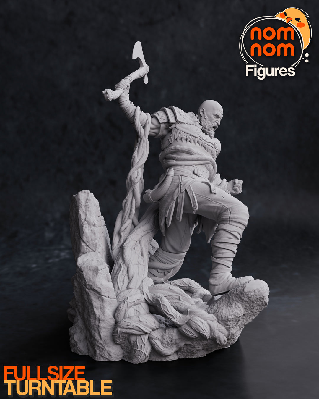 Figura de Resina Exclusiva de Kratos - God of War - Dos Tamaños Disponibles