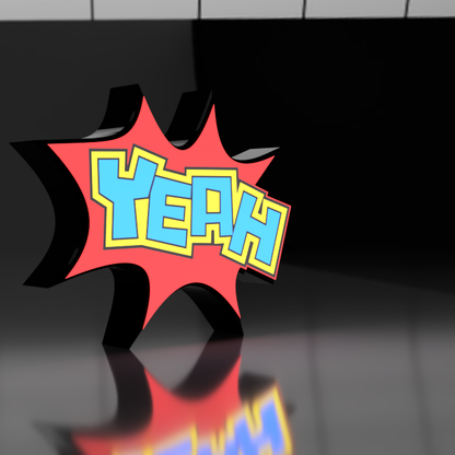 Lámpara led de las onomatopeyas más divertidas de los comics (modelo YEAH!)