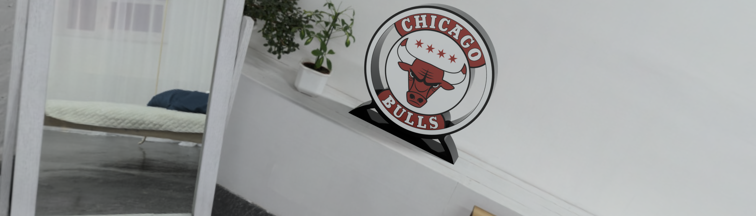 Lámpara led inspirada en el equipo de la NBA (CHICAGO BULLS)