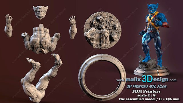 THE BEAST X-MAN BY MALIX3DESING (Unpainted Assembly Kit) / Painted on request!