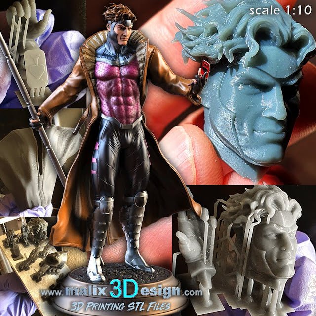 GAMBIT X-MEN BY MALIX3DESING (Unpainted Assembly Kit) / Painted to order!