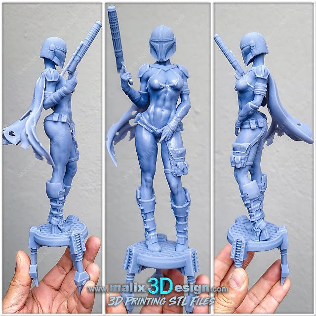 LADY MANDALORIAN BY MALIX3DESING (Unpainted Assembly Kit) / Painted to order!