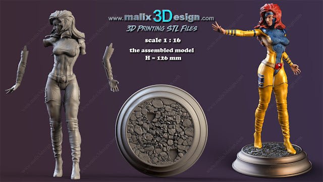 JEAN GRAY X-MEN BY MALIX3DESING (Unpainted Assembly Kit) / Painted to order!